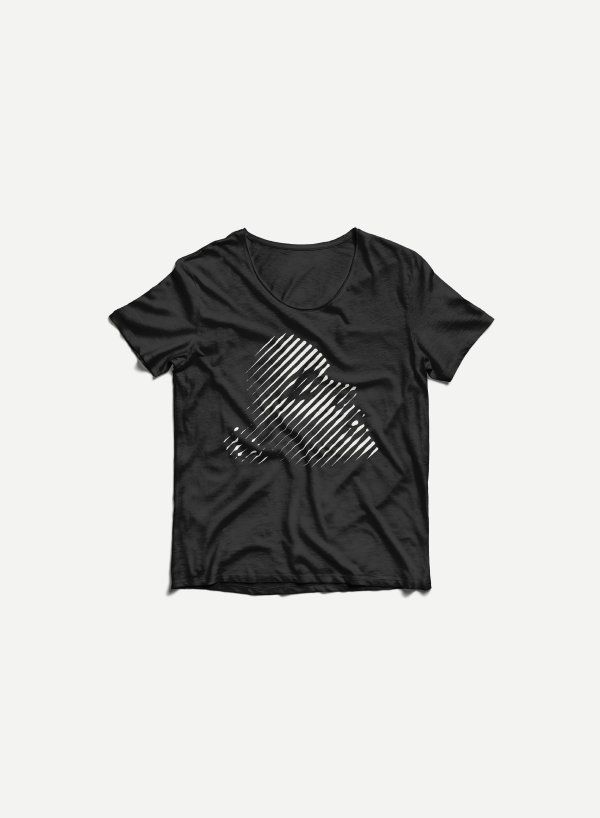 T-shirt vintage en coton flammé et à col rond